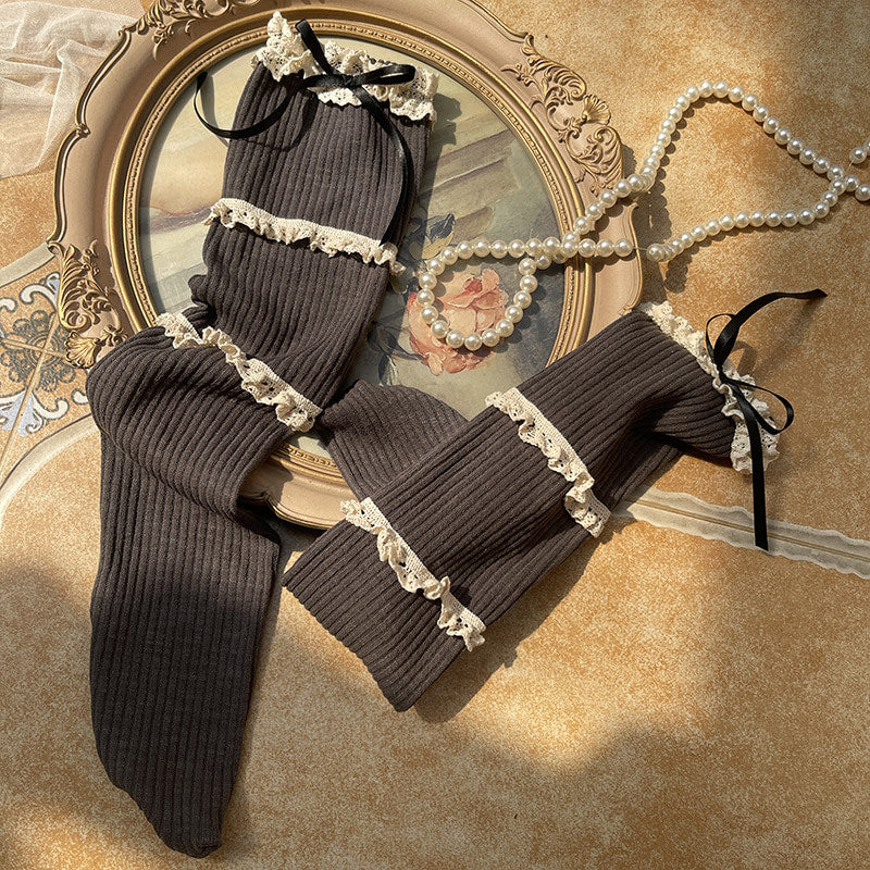 Sock Noble - Y2K Elegant - Three-Tier Lace Trim Socks