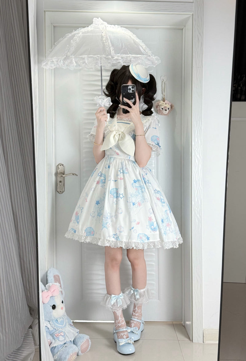 Fantasy Doll - Lace Trim - Ribbon Parasol
