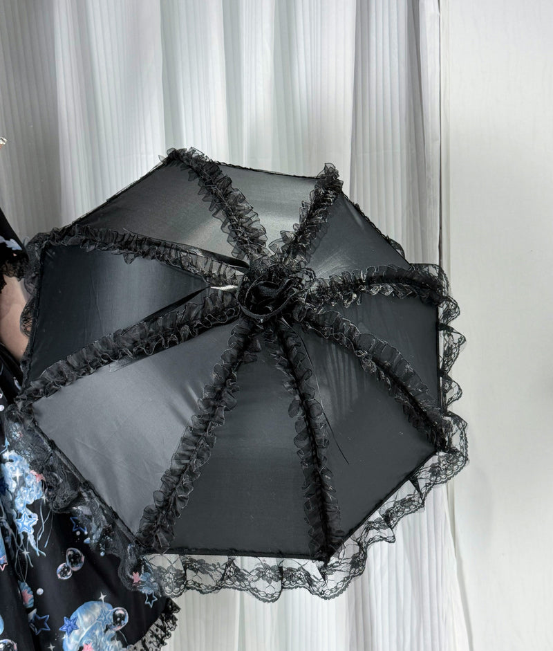 Fantasy Doll - Lace Trim - Ribbon Parasol