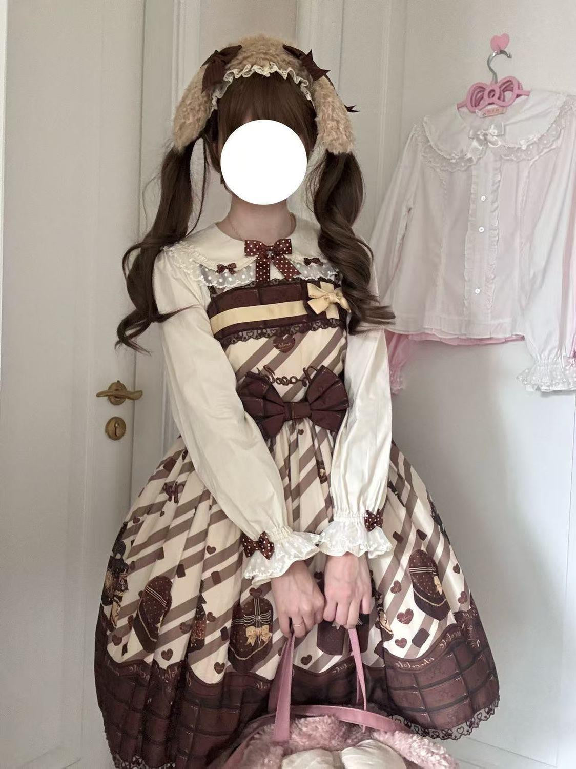 Sweetheart Dream Machine - Sweet Lolita Bear Ear Blouse - Long-sleeve sweet