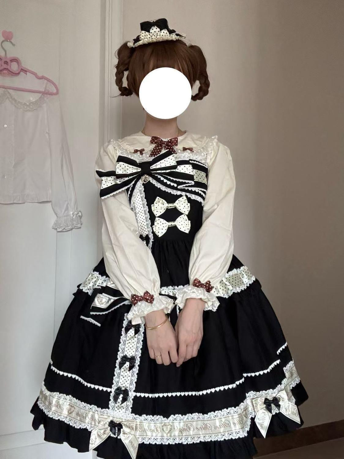 Sweetheart Dream Machine - Sweet Lolita Bear Ear Blouse - Long-sleeve sweet