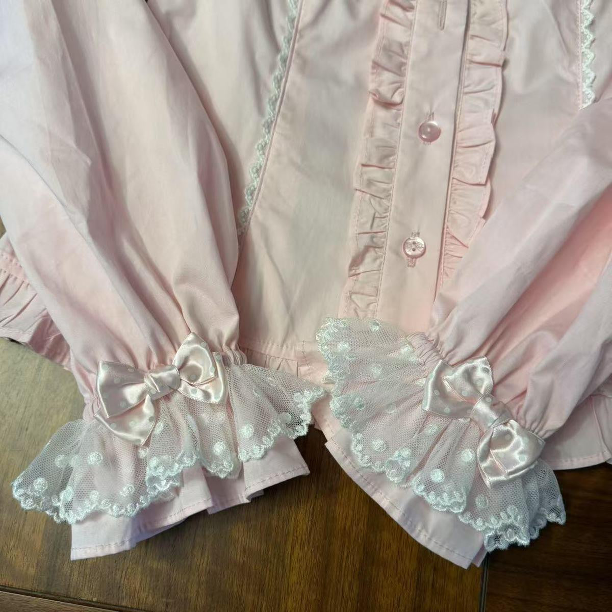 Sweetheart Dream Machine - Sweet Lolita Bear Ear Blouse - Long-sleeve sweet