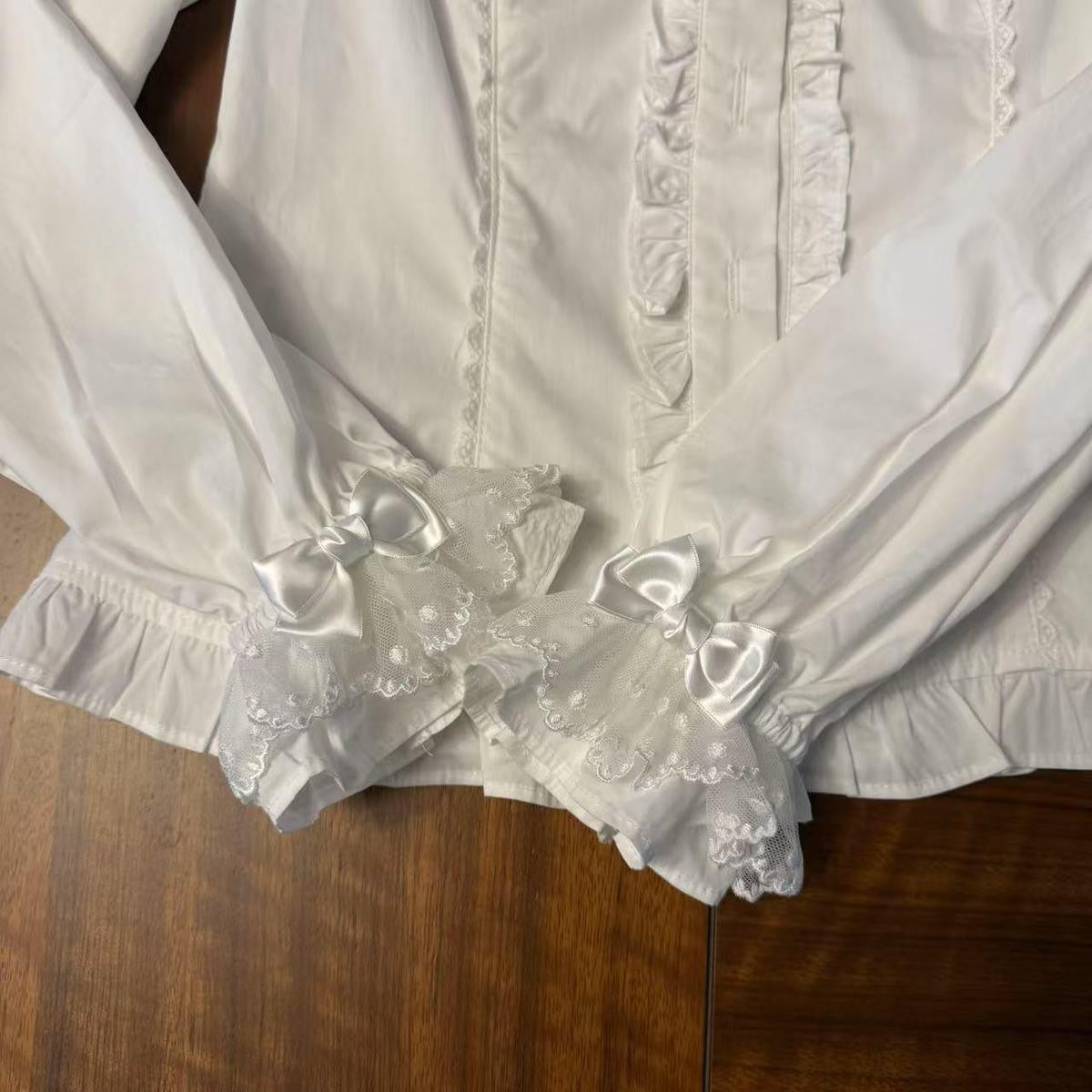 Sweetheart Dream Machine - Sweet Lolita Bear Ear Blouse - Long-sleeve sweet