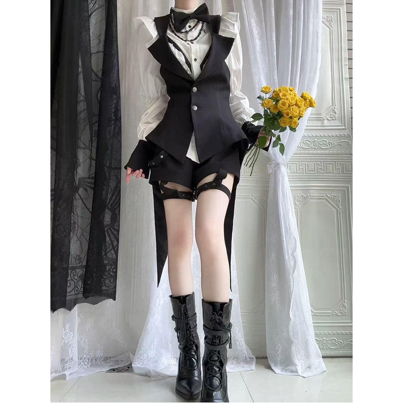 Creamy - Gothic Prince - Three-Piece Shirt, Vest and Shorts Set