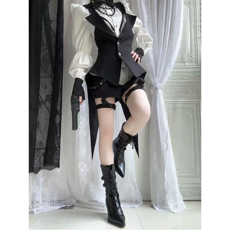 Creamy - Gothic Prince - Three-Piece Shirt, Vest and Shorts Set
