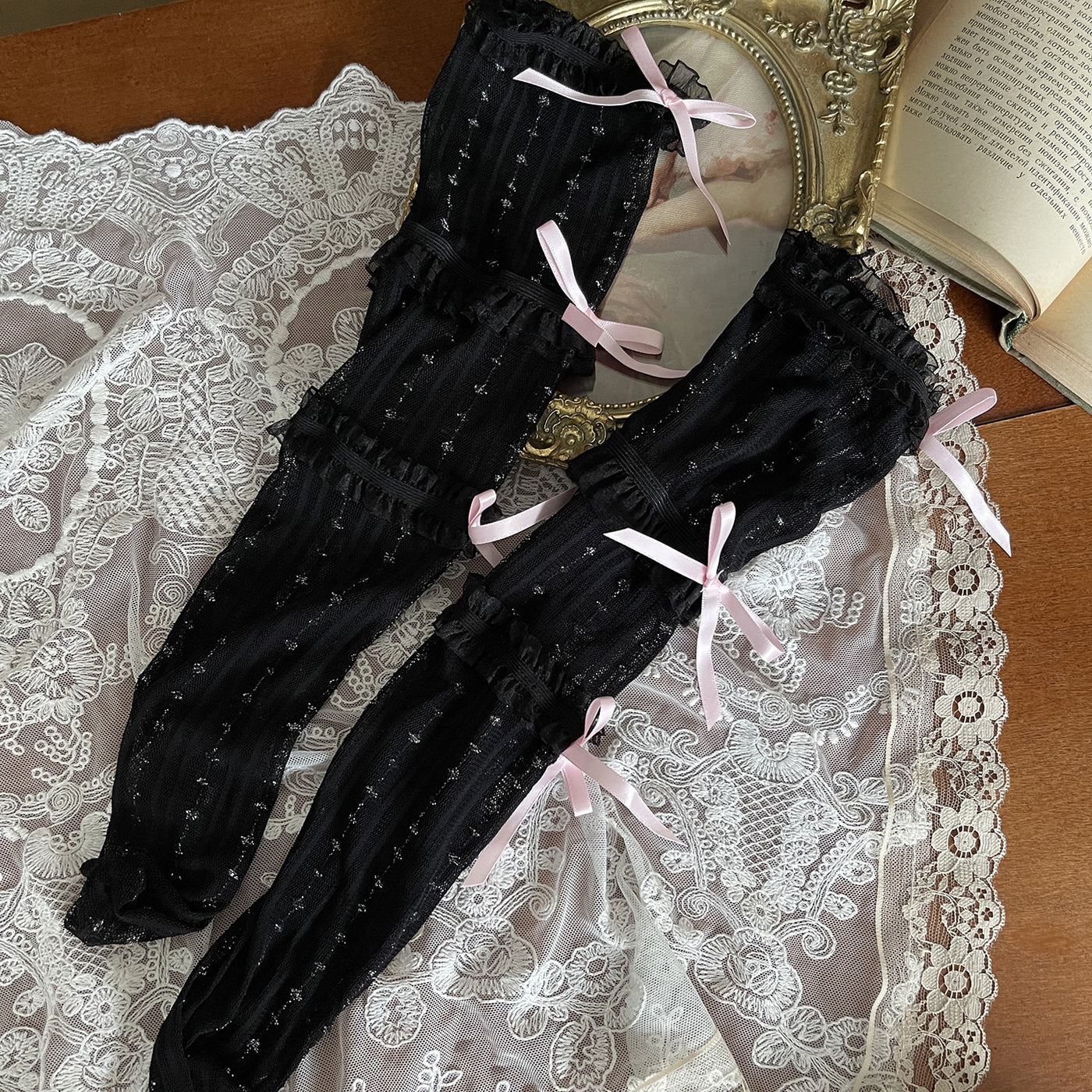Sock Noble - Y2K Layered Lolita Socks - Mid-calf socks