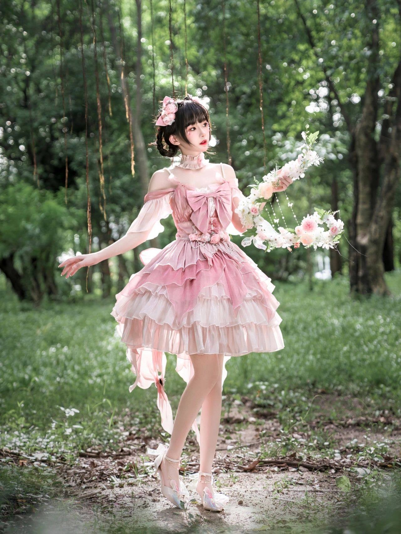 Creamy - Pink Wedding Lolita - Individually Selectable Lolita
