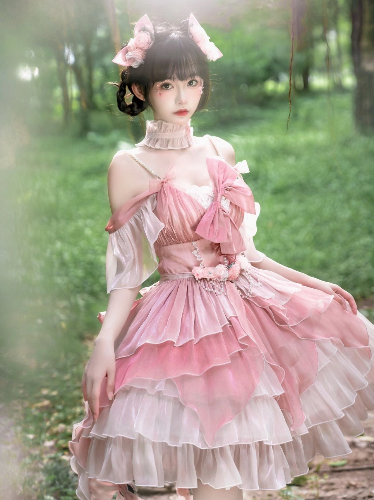 Creamy - Pink Wedding Lolita - Individually Selectable Lolita