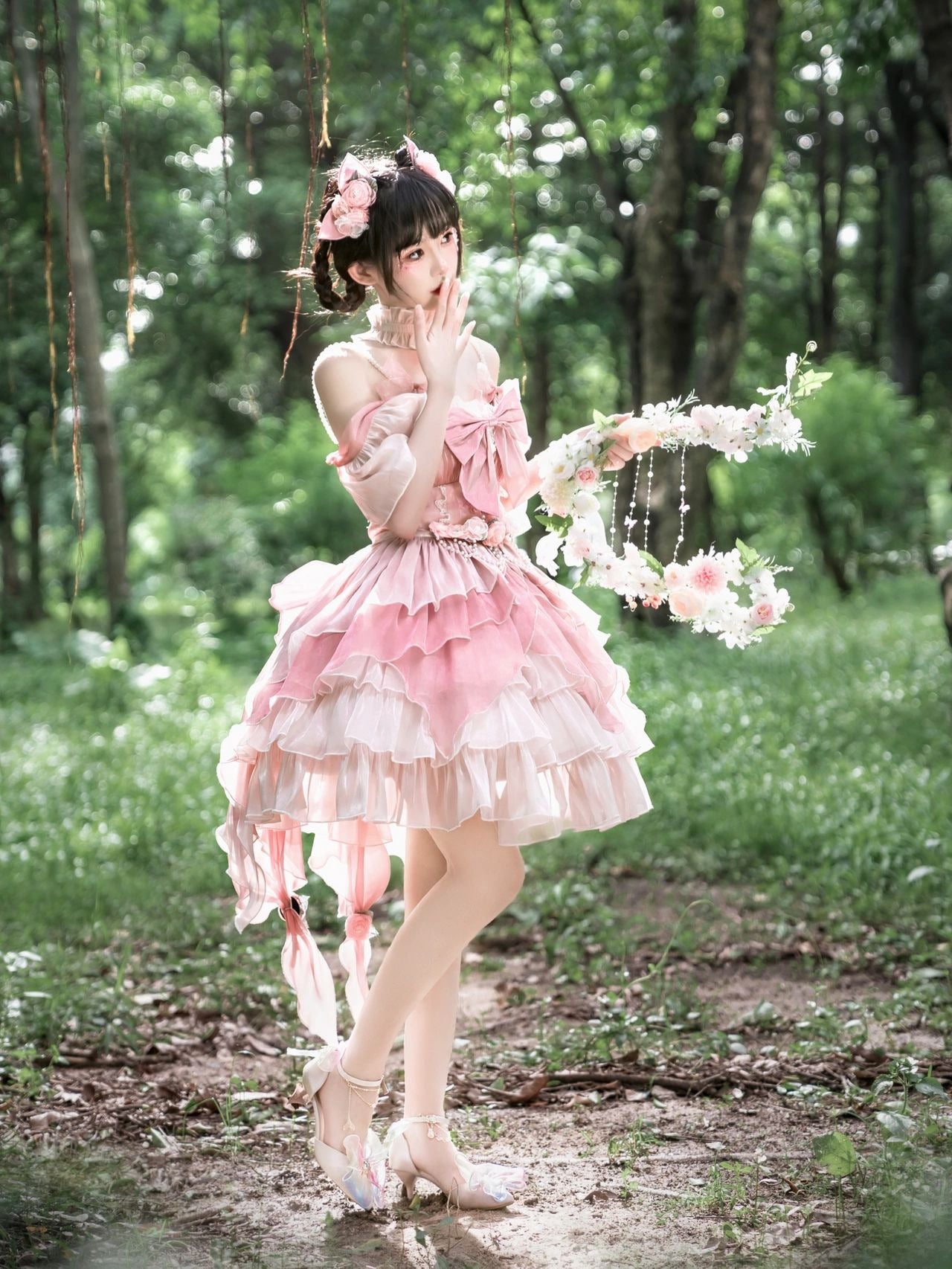 Creamy - Pink Wedding Lolita - Individually Selectable Lolita