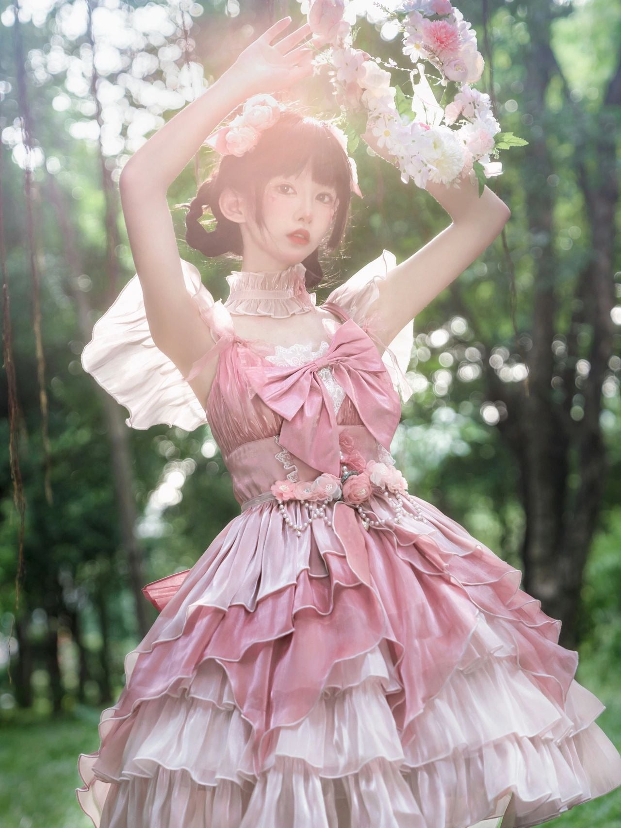 Creamy - Pink Wedding Lolita - Individually Selectable Lolita