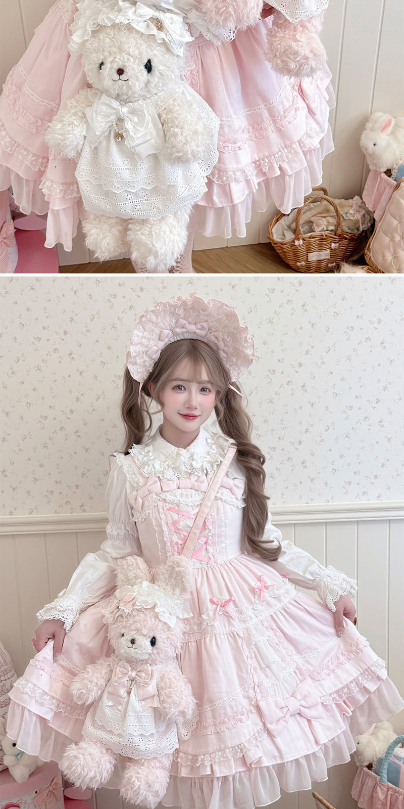 sheeppuff - Plush Rabbit Doll Lace Bag - Individually Selectable Lolita