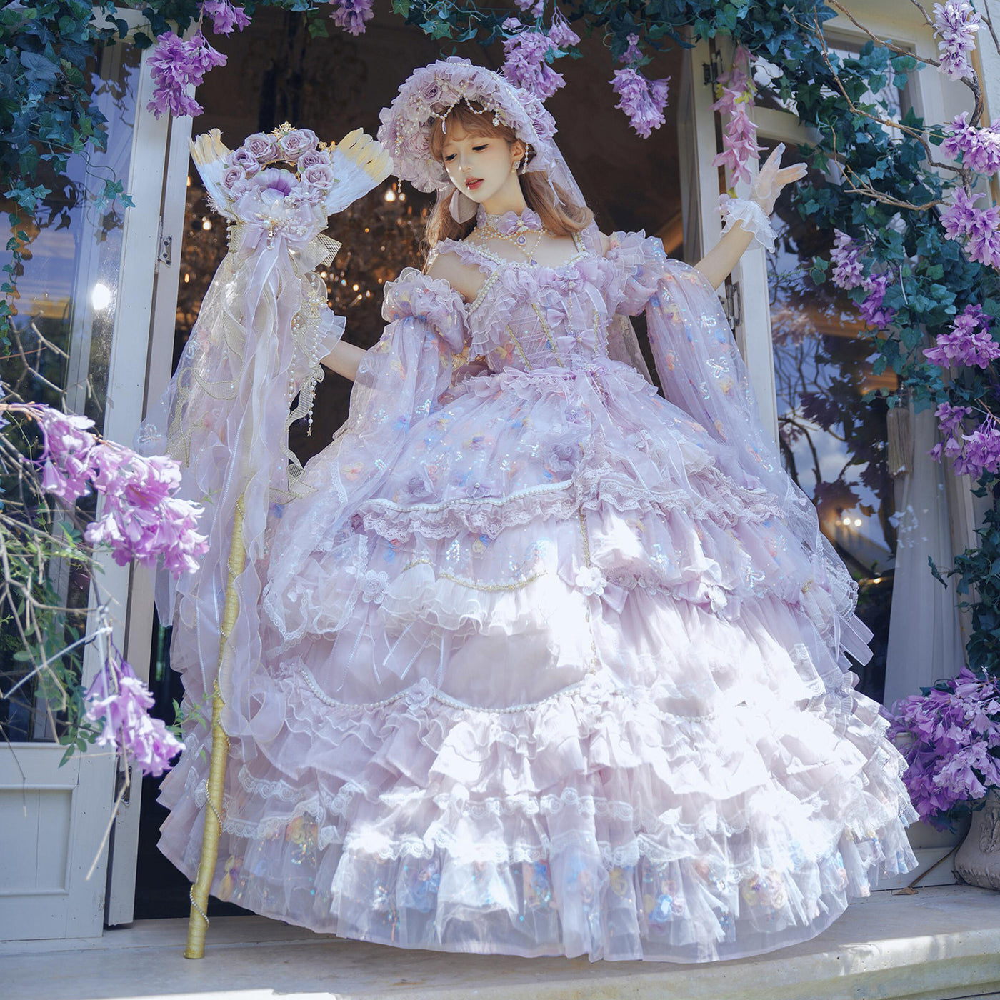 Cat Fairy - Princess on the Run - Lilac formal lolita JSK