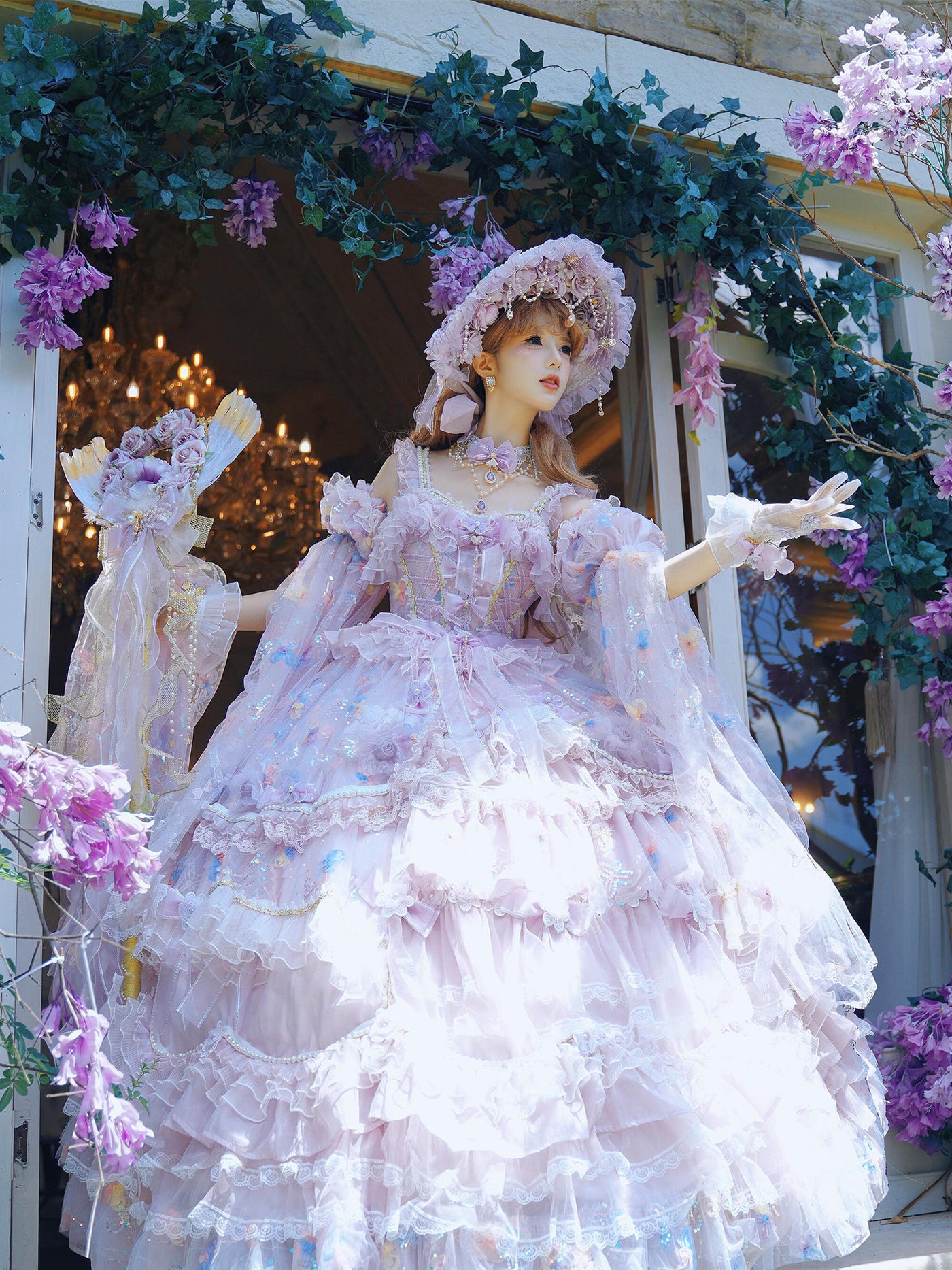 Cat Fairy - Princess on the Run - Lilac formal lolita JSK