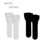 Blanc + Noir, lot de 2 paires / Taille unique