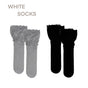 Gris + Noir lot de 2 paires / Taille unique