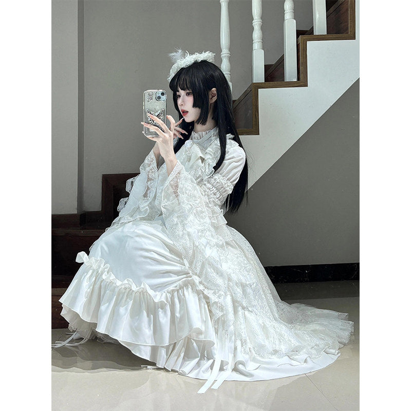 Creamy - Pure White Gothic - Three-Piece Dress Set