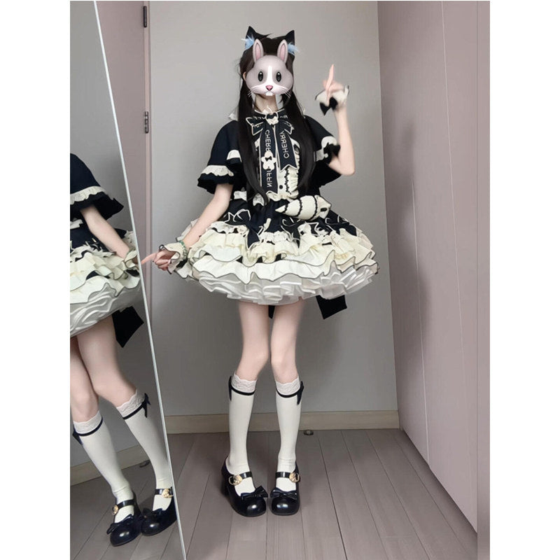Creamy - Sweet Gothic Lolita Set - Full set JSK with matching cloak