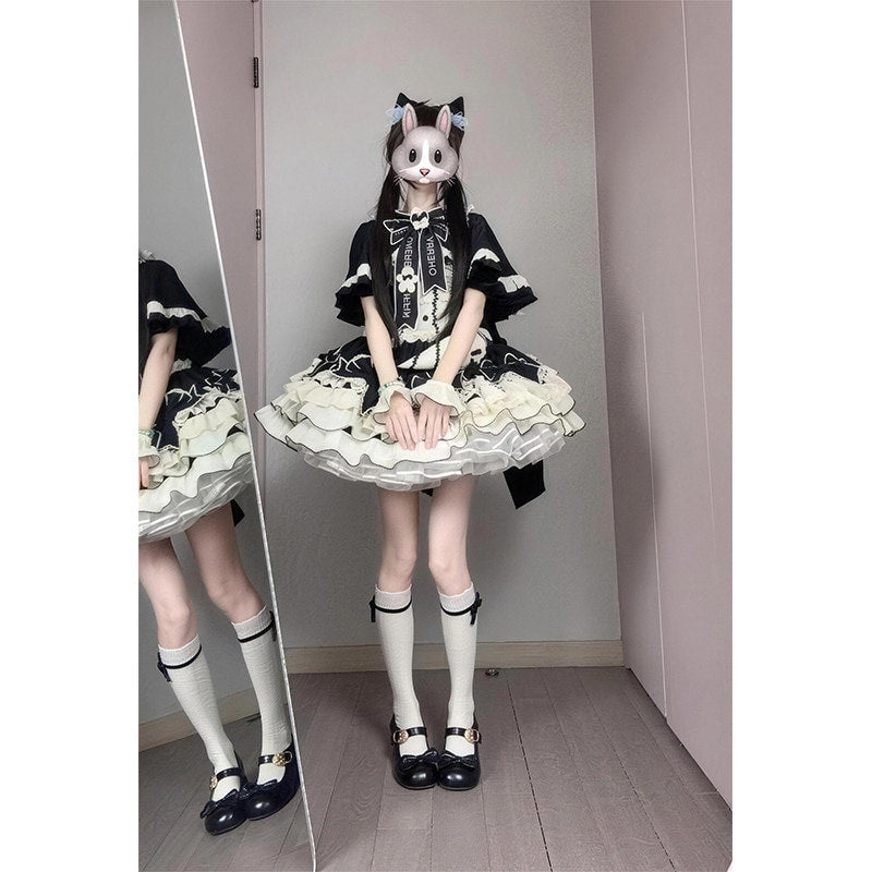 Creamy - Sweet Gothic Lolita Set - Full set JSK with matching cloak