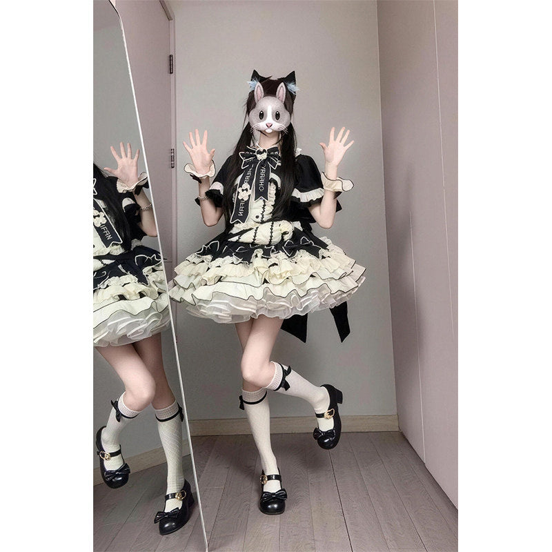Creamy - Sweet Gothic Lolita Set - Full set JSK with matching cloak