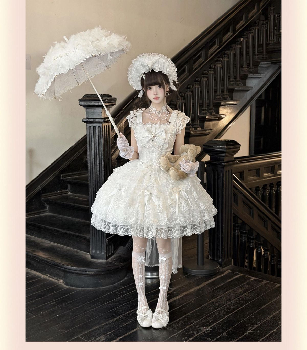 Confession Sweetheart - Light Feather Slumber - Tiered ruffle Sweet