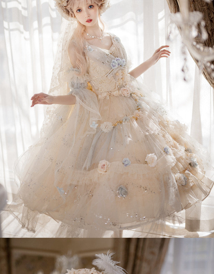 Cat Fairy - Spirit of the Flower God - Lolita jumper skirt (JSK)