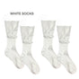 (lot de 2 paires) blanc + blanc / Taille unique