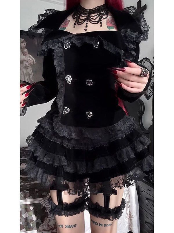 Creamy - Medieval Gothic - Coat and Half Skirt Set