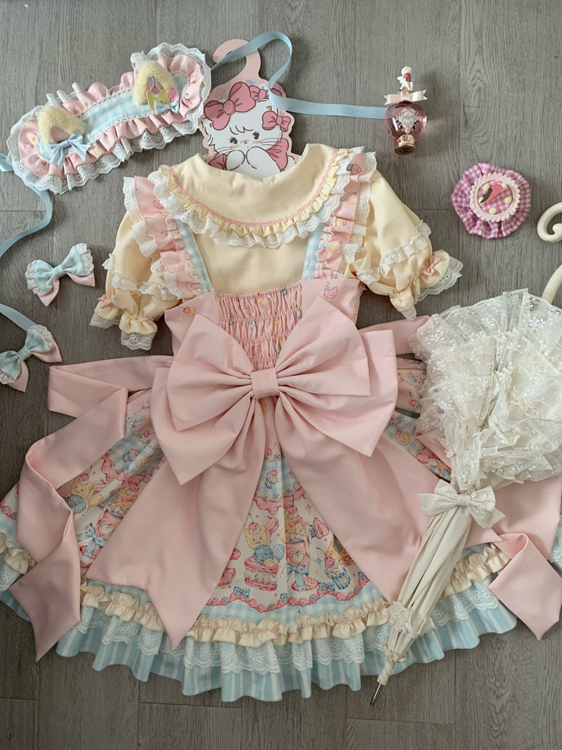 Creamy - Sweet Heart Macaron - Sweet Lolita jumper skirt