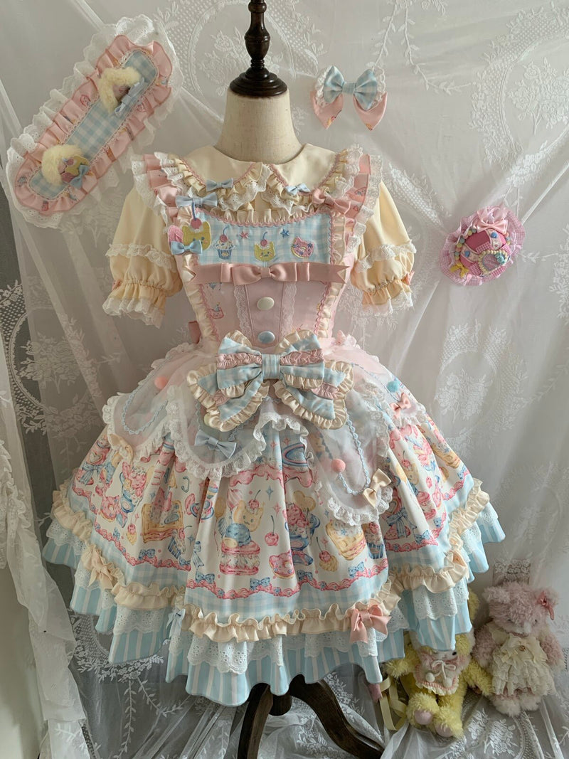 Creamy - Sweet Heart Macaron - Sweet Lolita jumper skirt