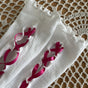weiß + magenta / Einheitsgröße