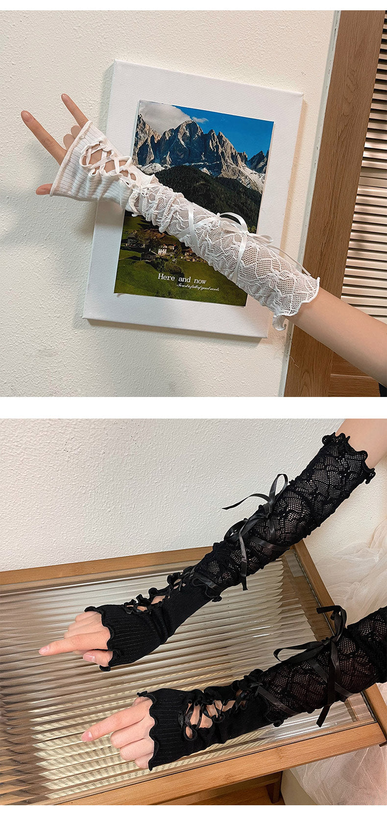 Sock Noble - Balletcore Lace Arm Warmers - Fingerless