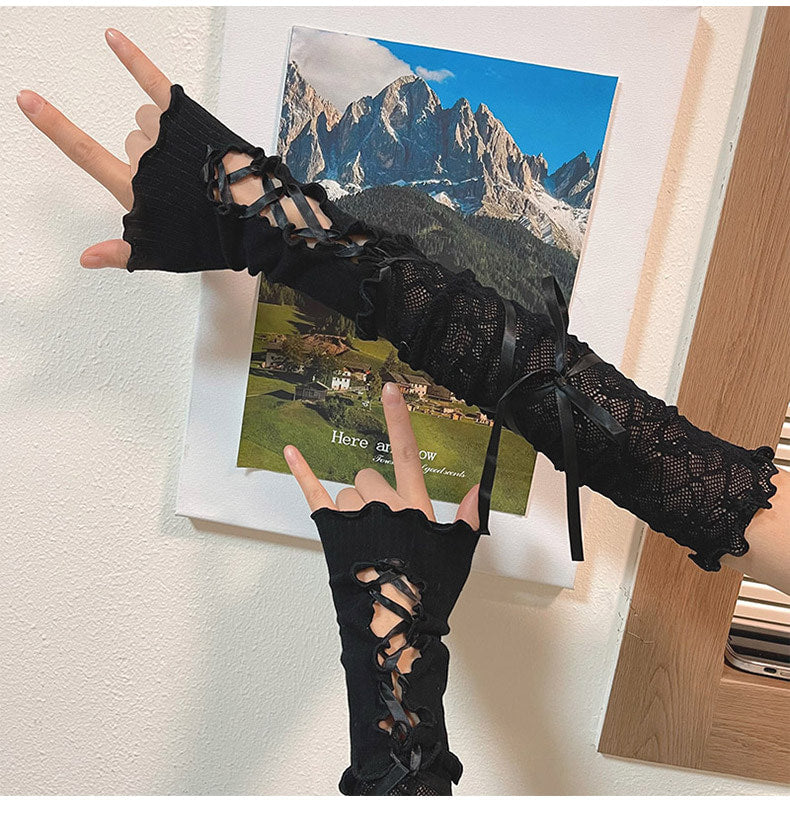 Sock Noble - Balletcore Lace Arm Warmers - Fingerless