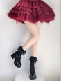 black large butterfly short socks / One Size(35-40)