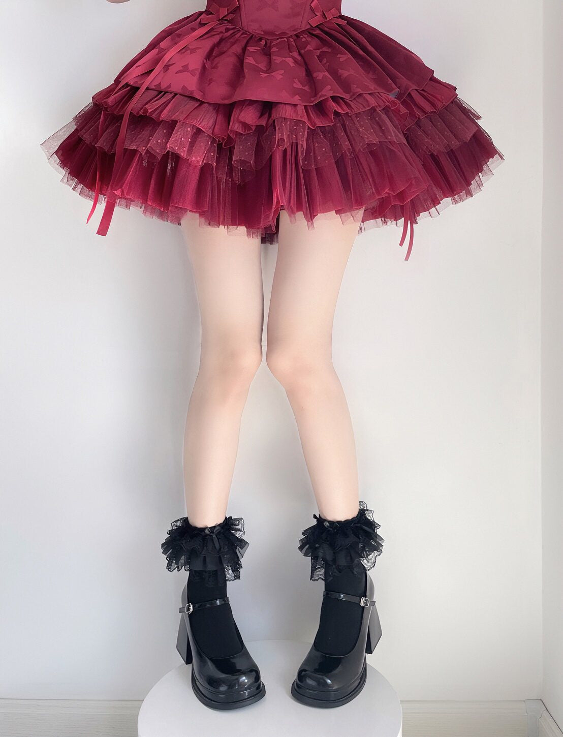 Fantasy Doll - Lolita Lace Trim Mid-Calf Socks - Mid-calf socks