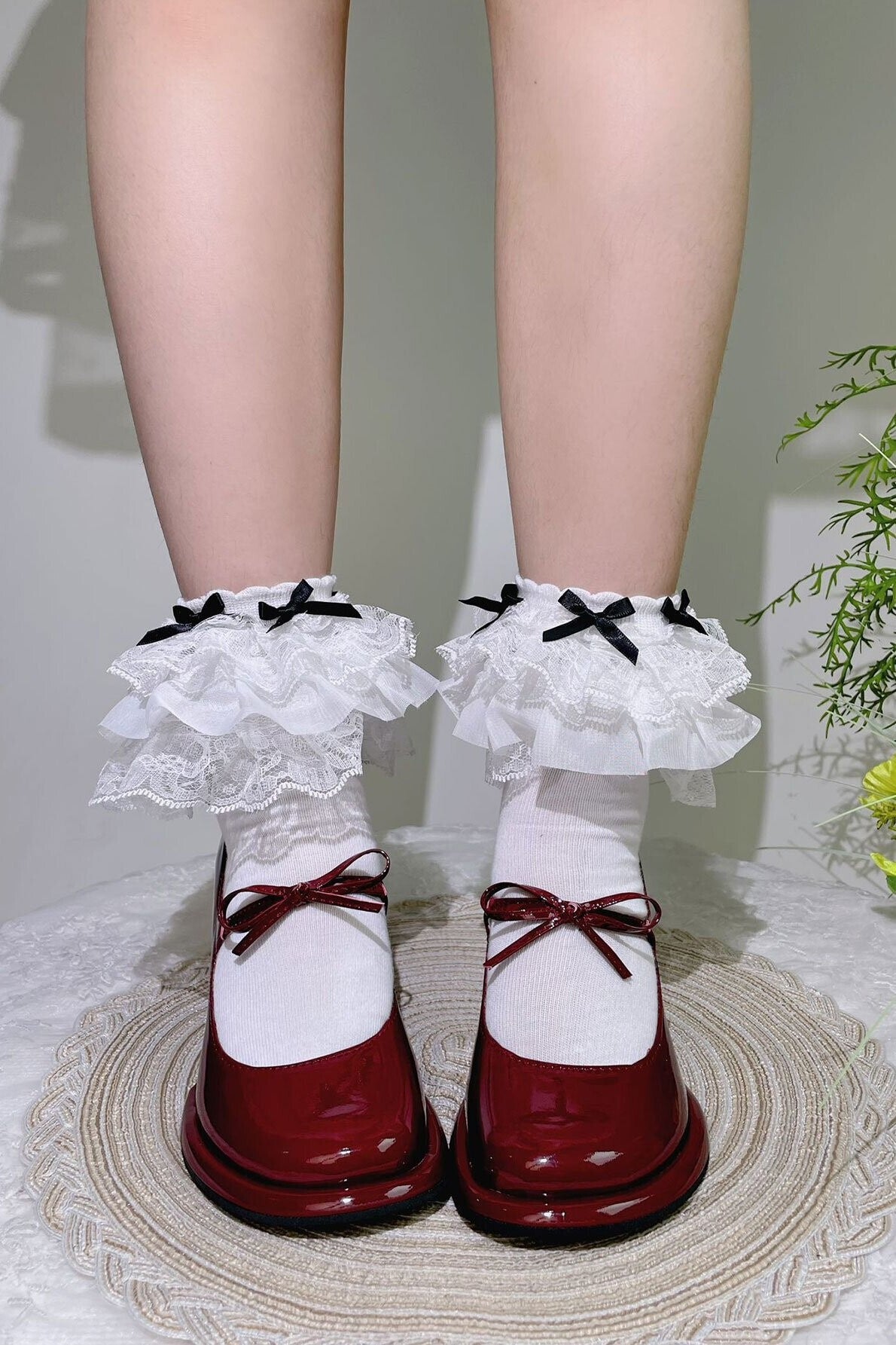 Fantasy Doll - Lolita Lace Trim Mid-Calf Socks - Mid-calf socks