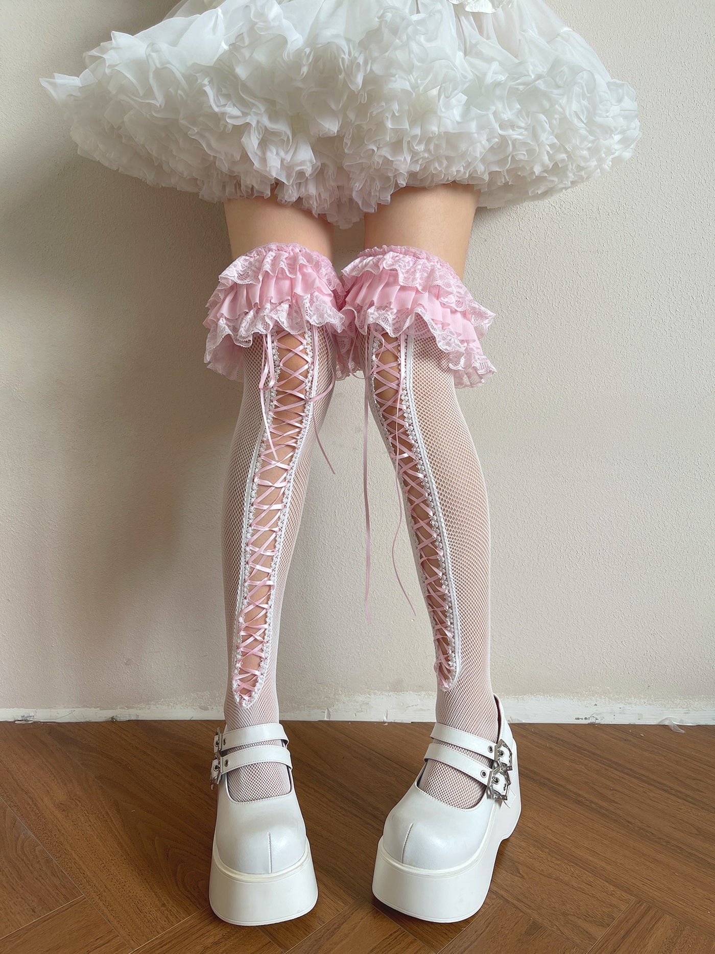 Sock Noble - Sweet Lolita Balletcore - Over-the-knee socks