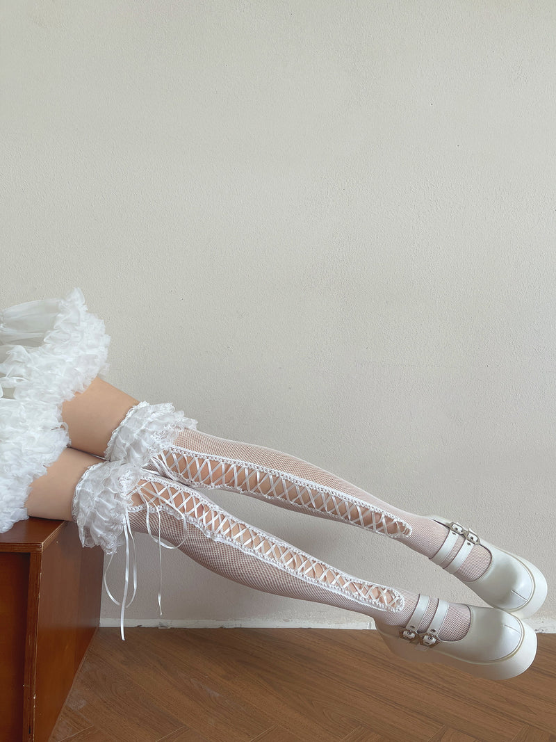 Sock Noble - Sweet Lolita Balletcore - Over-the-knee socks