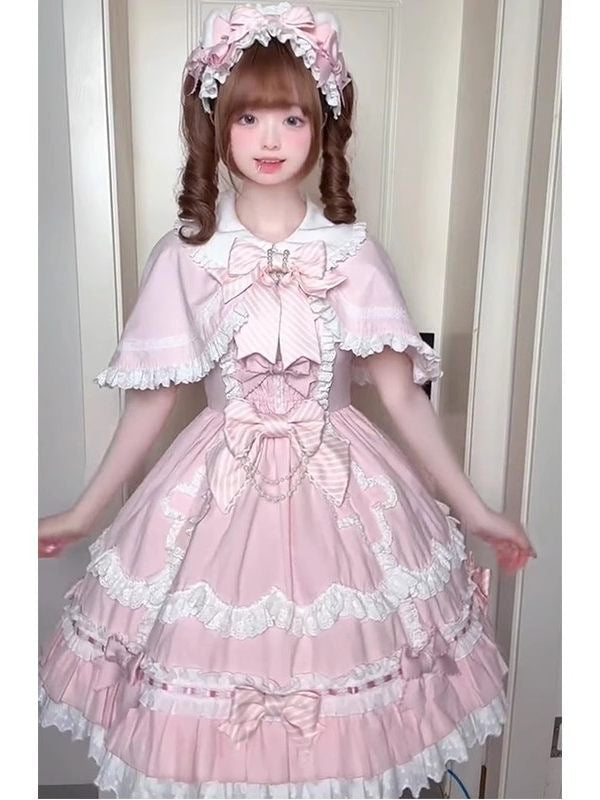 Creamy - Pink JSK Set - Capelet and Bow