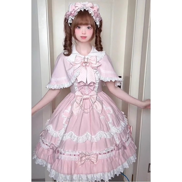 Creamy - Pink JSK Set - Capelet and Bow
