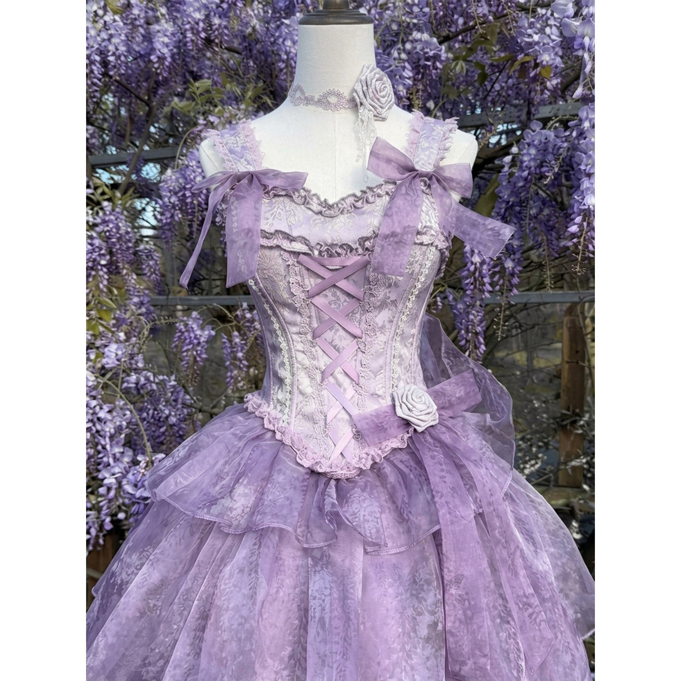 Creamy - Wisteria Bridal Sweet JSK - Formal Sweet Lolita Jumper Skirt