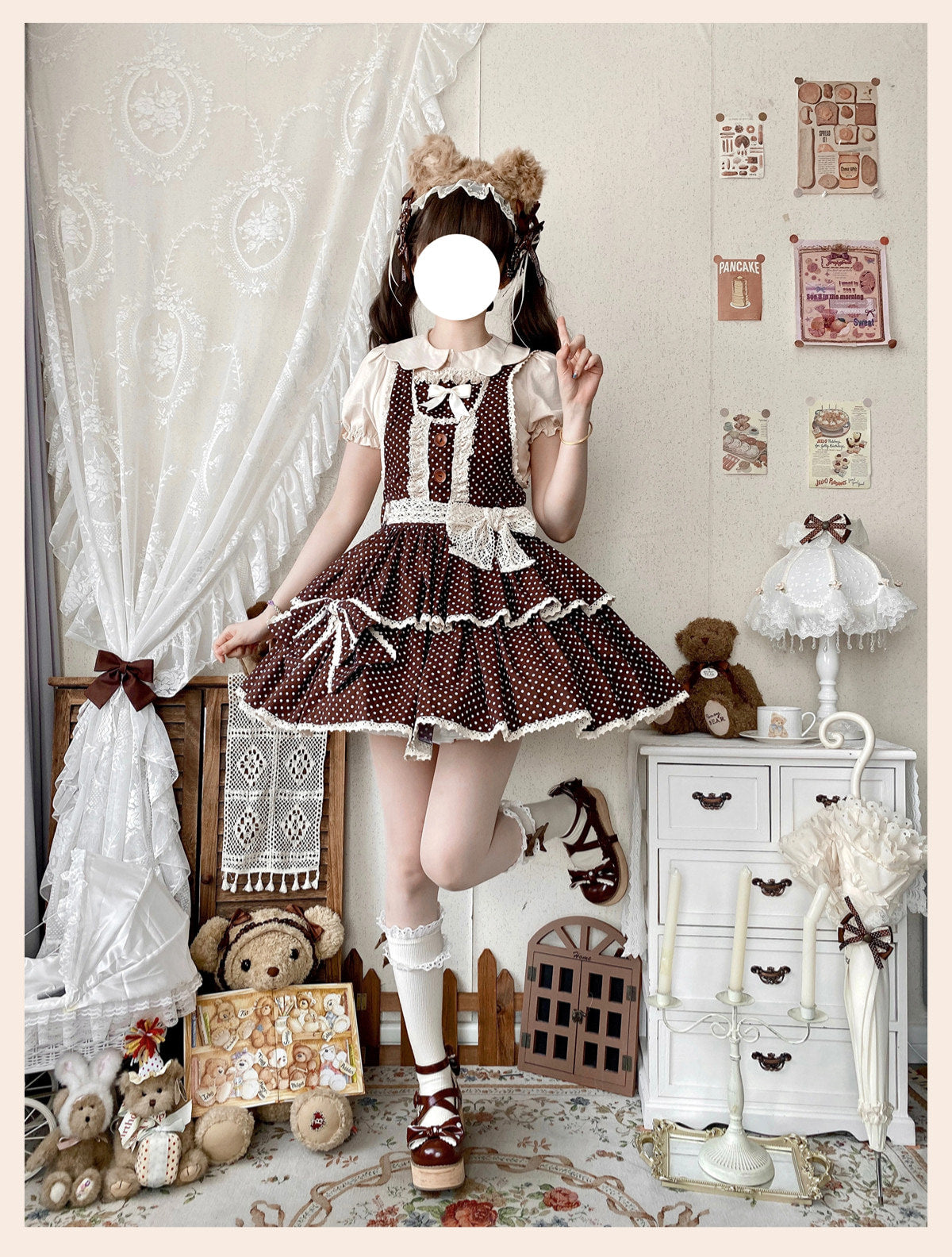 Qianmu Original - Polka Dot - JSK Dress