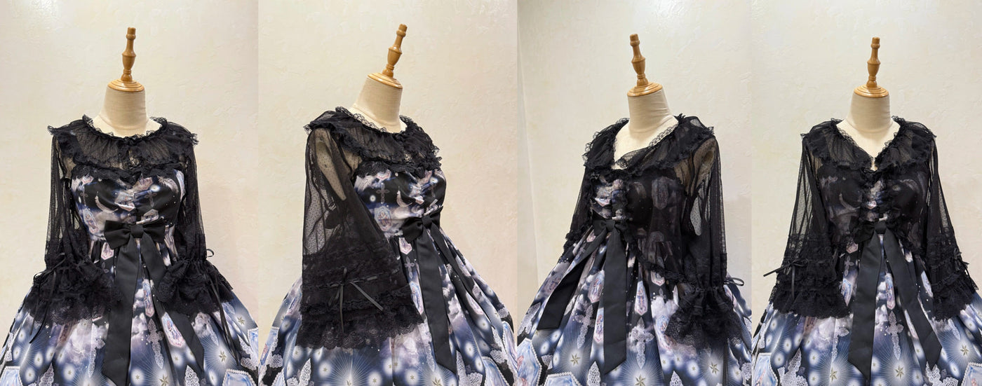 Star Fantasy - Summer Quartet - Sweet lolita top with ruffled high neck