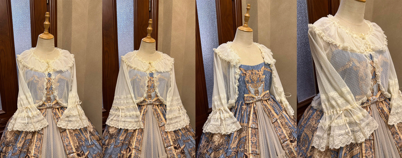 Star Fantasy - Summer Quartet - Sweet lolita top with ruffled high neck