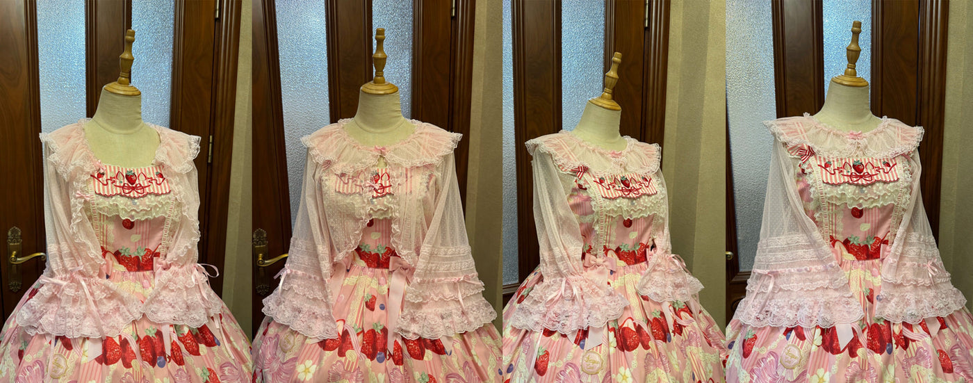 Star Fantasy - Summer Quartet - Sweet lolita top with ruffled high neck