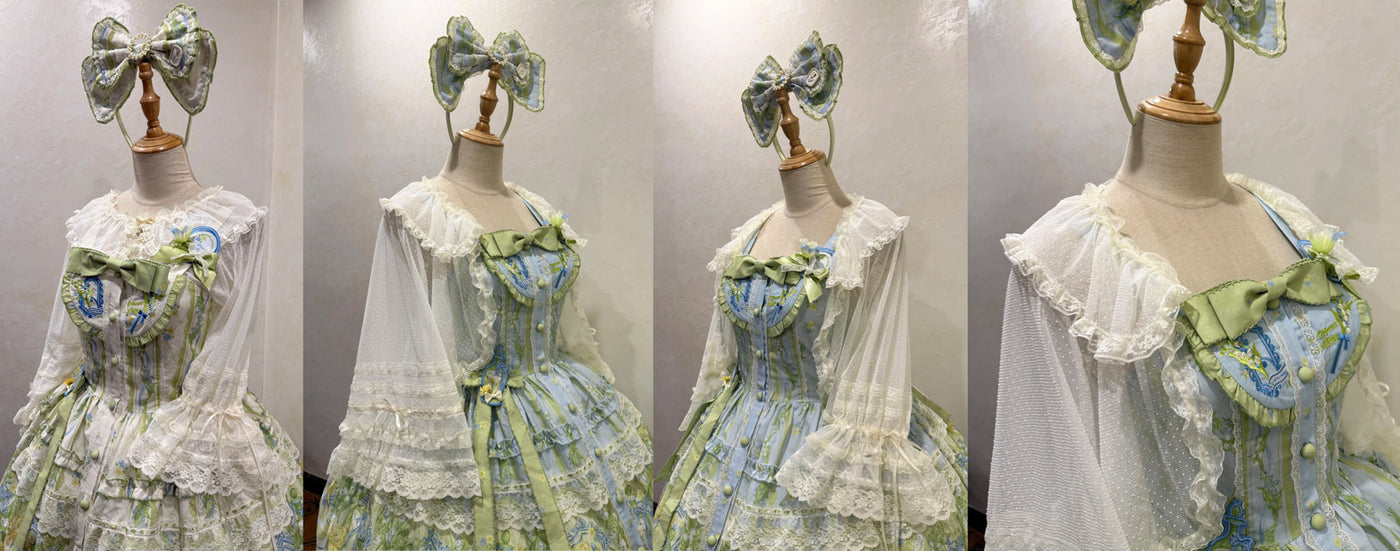 Star Fantasy - Summer Quartet - Sweet lolita top with ruffled high neck