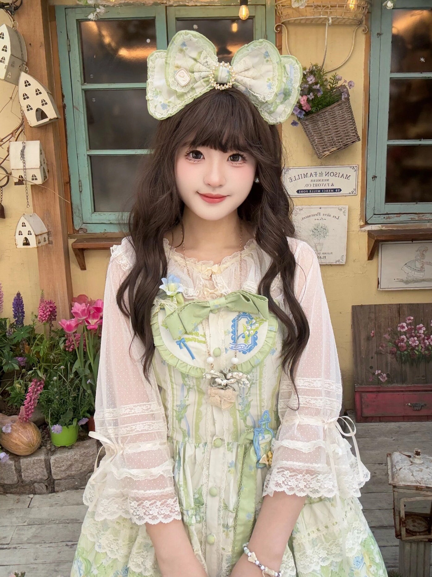 Star Fantasy - Summer Quartet - Sweet lolita top with ruffled high neck