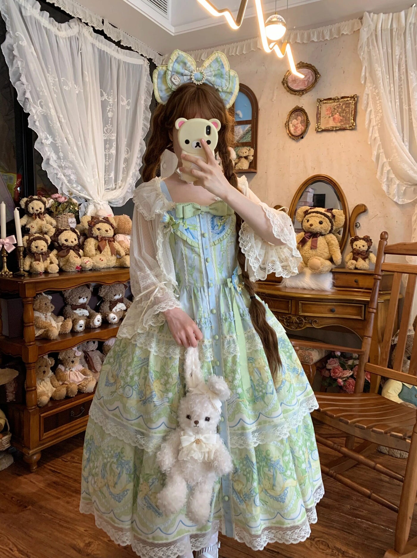 Star Fantasy - Summer Quartet - Sweet lolita top with ruffled high neck