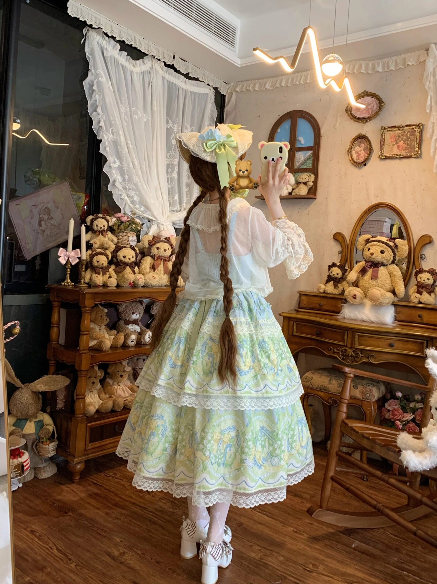 Star Fantasy - Summer Quartet - Sweet lolita top with ruffled high neck