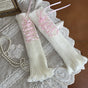 (couvre-chaussettes blanc + rose) / Taille unique