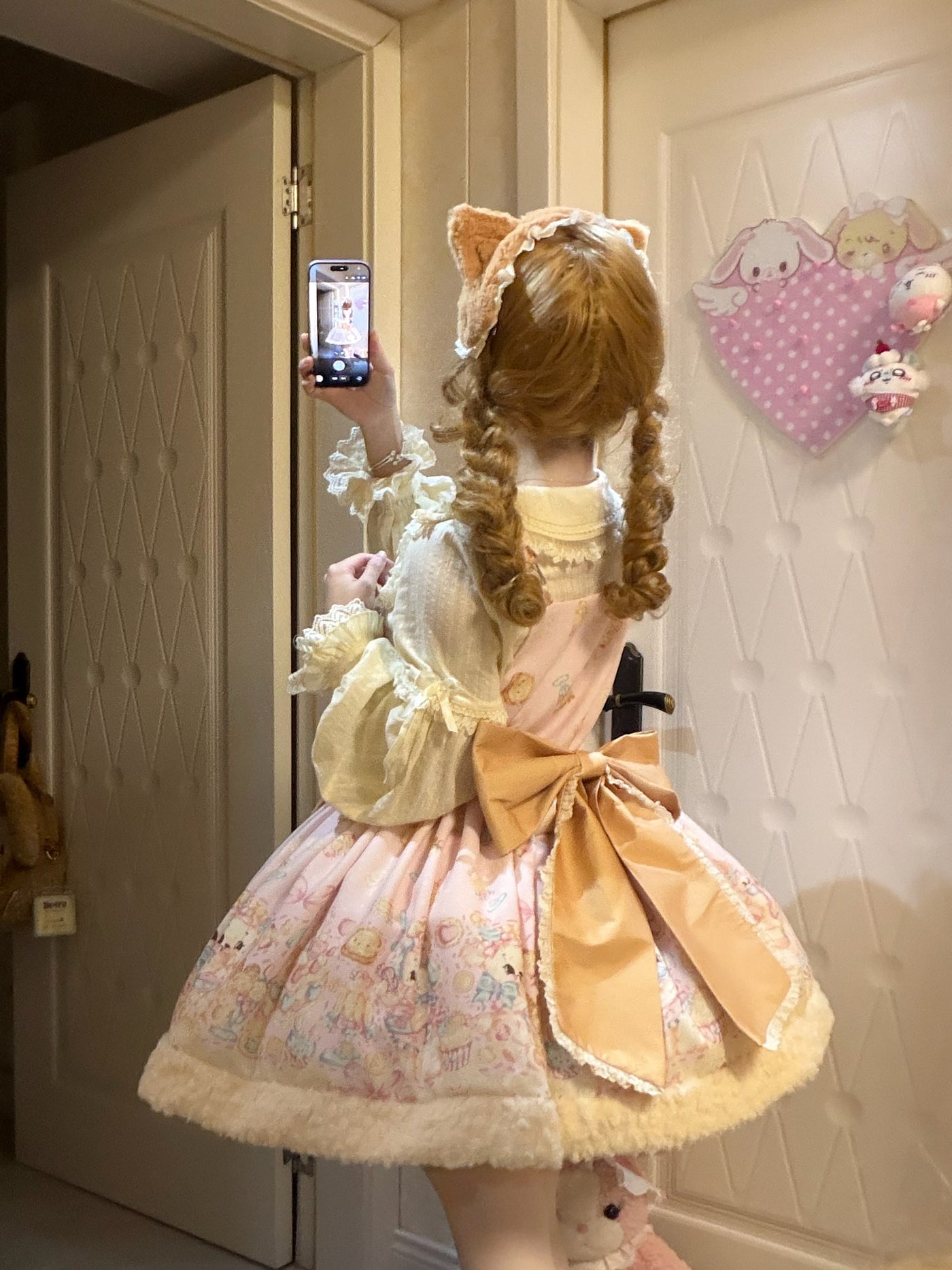 Honey - Sweet Bear Dessert High-Waist - Sweet Lolita JSK with pastel